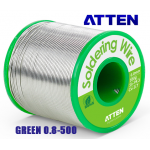 ATTEN Soldering Wire Green 0.8-500 κόλληση RoHS για ηλεκτρικό κολλητήρι ή αερίου 1mm 500gr Sn99.3 Cu0.7 για χειροτεχνίες και μοντελισμό